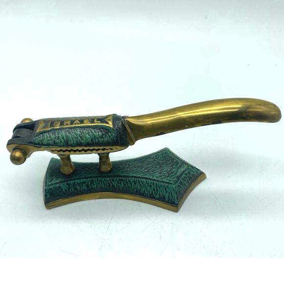 Vintage Ornate Sabra Brass‎ Jerusalem Nut Cracker Made in Israel - Picture 1 of 6